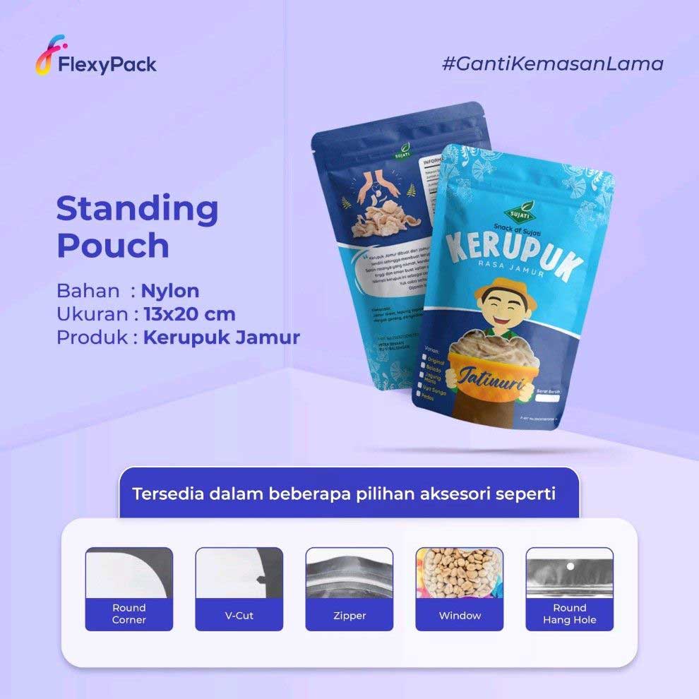 standing pouch custom untuk kripik dan kerupuk